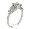 Image 9 : Antique Art Deco Platinum 1.29 ctw GIA Old Mine Diamond Engraved Engagement Ring