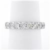 Image 1 : Classic 14k White Gold 2.94 ctw Shared Prong Set Round Diamond Eternity Band Rin