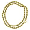 Image 3 : Milor 18K Gold 32" Long 7.8mm Wide Textured Rope Wrapped w/ Box Chain Necklace