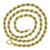 Image 4 : Milor 18K Gold 32" Long 7.8mm Wide Textured Rope Wrapped w/ Box Chain Necklace