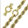 Image 6 : Milor 18K Gold 32" Long 7.8mm Wide Textured Rope Wrapped w/ Box Chain Necklace