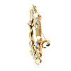 Image 5 : Antique 14K Gold Enamel Flower Seed Pearl & Textured Leaf Oval Wreath Brooch Pin