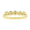 Image 3 : NEW 18k Gold .92 ctw Round Low Profile Light Brown Diamond 5 Stone Stack Band Ri