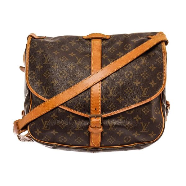 Louis Vuitton Brown Monogram Canvas Saumur 35 Messenger Bag