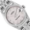 Image 1 : Rolex Ladies Stainless Steel Midsize 31MM Cream Arabic Dial 18K Gold Fluted Beze