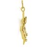 Image 4 : 14k Yellow Gold 0.25 ctw Diamond Freeform Nugget Pendant w/ 18" Box Chain Neckla