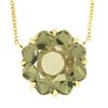 Image 2 : NEW 14K Yellow Gold 13 ctw Star Snowflake Cut Smoky Quartz Pendant Chain Necklac