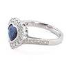 Image 2 : 1.85 ctw Heart Shaped Blue Sapphire and 0.67 ctw Diamond Platinum Ring (GIA CERT