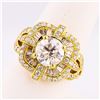 Image 3 : 2.60 ctw G COLOR I1 CLARITY CENTER Diamond 18K Yellow Gold Ring (2.60 ctw Diamon