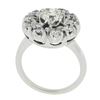 Image 2 : Vintage 14K Gold 1.75 ctw GIA Fiery Round Brilliant Diamond Cluster Platter Ring