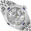 Image 1 : Rolex Ladies Quickset Sapphire Stainless Steel Silver Roman Dial 18K Gold And Sa