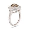 Image 2 : 1.57 ctw Fancy Dark Yellowish Brown CENTER Diamond 14K White Gold Ring (2.31 ctw