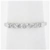 Image 1 : Solid 14K White Gold .30 ctw Round Brilliant Prong Diamond Stackable Band Ring