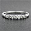 Image 2 : Solid 14K White Gold .30 ctw Round Brilliant Prong Diamond Stackable Band Ring