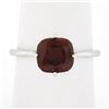 Image 1 : NEW 14k White Gold 2.5 ctw Cushion Rhodolite Garnet Prong Open Work Solitaire Ri