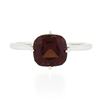 Image 4 : NEW 14k White Gold 2.5 ctw Cushion Rhodolite Garnet Prong Open Work Solitaire Ri