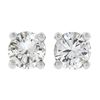 Image 1 : NEW Classic 14K Gold 0.44 ctw Round Brilliant Cut Diamond Prong Set Stud Earring