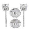 Image 3 : NEW Classic 14K Gold 0.44 ctw Round Brilliant Cut Diamond Prong Set Stud Earring