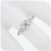 Image 3 : Vintage 14k White Gold 0.35 ctw Round Brilliant Diamond Solitaire Engagement Rin