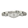 Image 2 : Antique Esemco 10k White Gold 0.03 ctw Diamond Milgrain Filigree Belly Bracelet