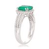 Image 3 : 1.59 ctw Emerald and 0.39 ctw Diamond Platinum Ring