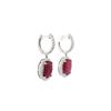 Image 3 : Fashion Ruby & Diamond Dangle Earrings
