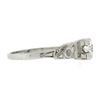Image 3 : Art Deco 18k White Gold .40 ctw Old Cut Diamond Solitaire Engagement Promise Rin