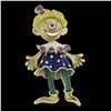Image 5 : Vintage Martin 18K Gold 0.32 ctw Ruby Detailed Enamel Girl Clown Pin Brooch