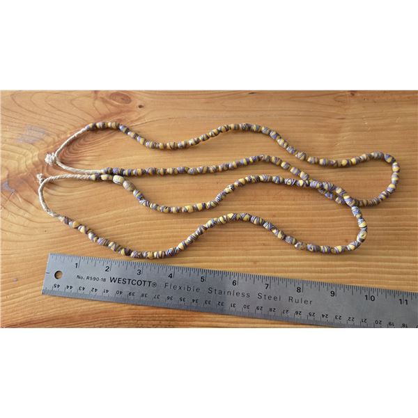 Two Strands of French Cross Venetian Trade Beads