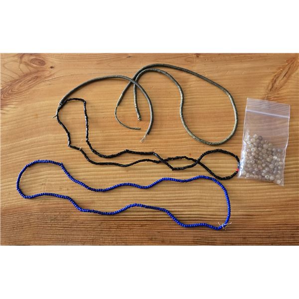Three Strands & One Bag of Smaller Beads