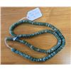 Image 1 : One Thirty Inch Strand of Green Antique Kambora Trade Beads