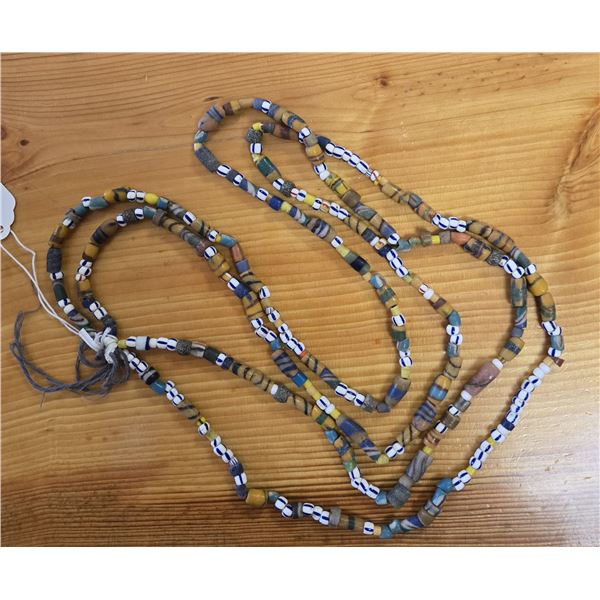 Two 38” Strands of Mixed Antique Trade Beads