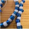 Image 3 : One 42” Antique Opaque White and Translucent Blue Venetian Padre Beads