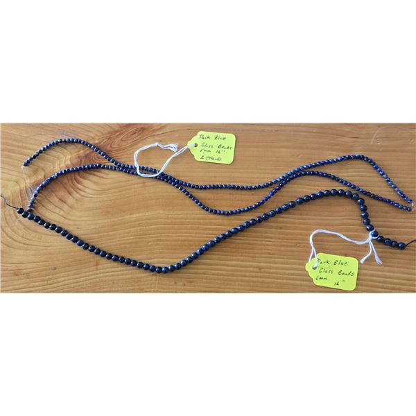 Three 16” Strands of Lapis Lazuli Antique Trade Beads.