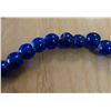Image 3 : One 28” Strand of Antique Translucent Cobalt Blue Padre Beads