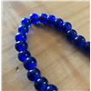 Image 4 : One 28” Strand of Antique Translucent Cobalt Blue Padre Beads