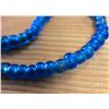 Image 3 : One 24” Strand of Antique Translucent Blue Padre Beads