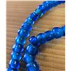 Image 4 : One 24” Strand of Antique Translucent Blue Padre Beads