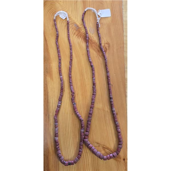 Two Thirty-eight Inch Strand of Antique Graduated Bauxite Trade Beads