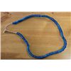 Image 1 : One 23” Strand of Antique Translucent  Blue Padre Beads