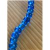 Image 3 : One 23” Strand of Antique Translucent  Blue Padre Beads