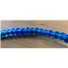 Image 4 : One 23” Strand of Antique Translucent  Blue Padre Beads