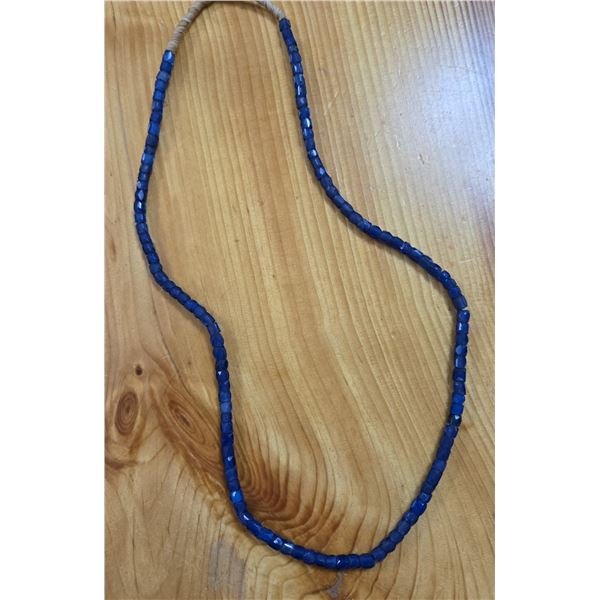 One 24” Strand of Antique Russia Blue Trade Beads