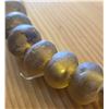 Image 3 : One 27” Strand of Antique Sand Cast Butterscotch Colored Trade Beads