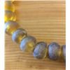 Image 5 : One 27” Strand of Antique Sand Cast Butterscotch Colored Trade Beads