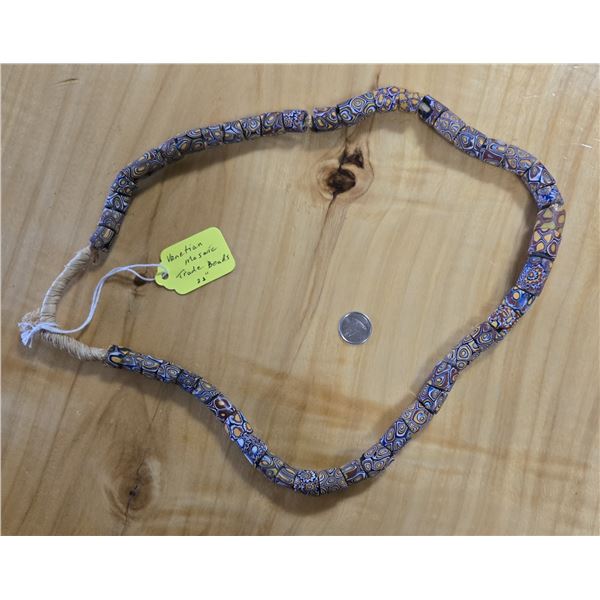One 22” Strand of Antique Venetian Millefiori Trade Beads