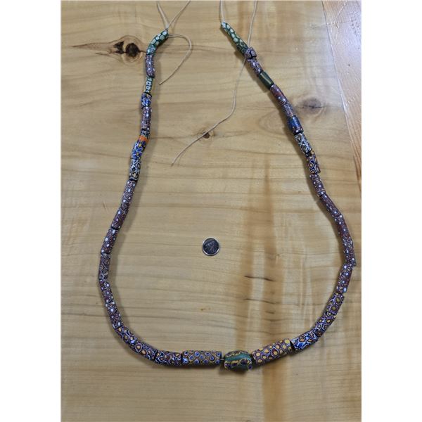 One 36” Strand of Antique Venetian Millefiori Trade Beads