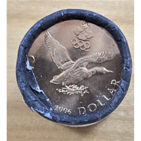 2006 Uncirculated and Unopened Roll of Canadian Olympic Loonies.