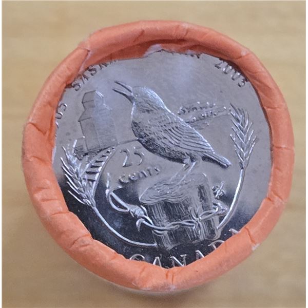 2006 Uncirculated and Unopened Roll of Saskatchewan Commemorative Quarters