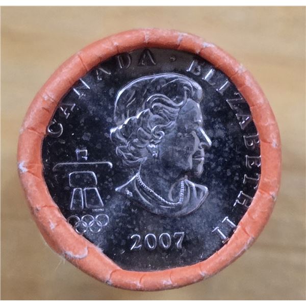 2007 Uncirculated and Unopened Roll of Canadian Quarters